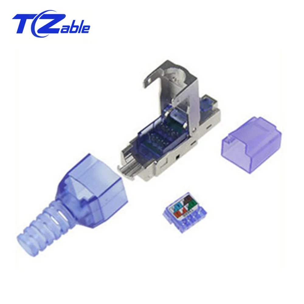 CAT7 разъем Ethernet RJ45 высокое качество экранированная кристальная головка многоразовая кристальная головка Ethernet кабель адаптер 10 гигабит Ethernet