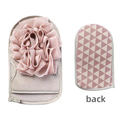 1 шт Полотенце Для Ванной Душа перчатки для ванны и душа для тела умывающаяся кожа спа ванна скруббер Чистая щетка банные принадлежности удаление омертвевшей кожи - Цвет: Розовый