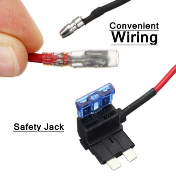 

Car Dash Cam Fuse Hard Wire-Camera GPS Navigation Phone 12-30V To 5V Micro USB