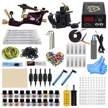 

Wormhole coil tattoo machine set professional full set of tattoo equipment cutting mist motor tattoo set