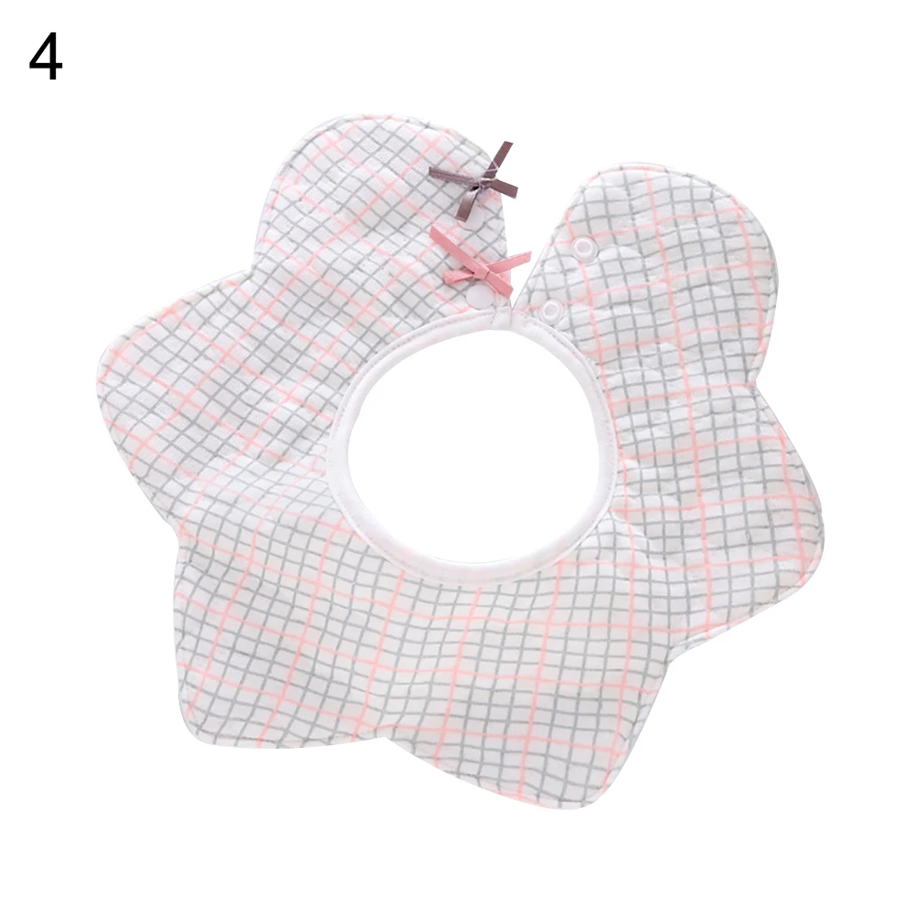 2Pcs Waterproof Baby Bib Feeding Smock Rotating Floral Saliva Towel Burp Cloth New