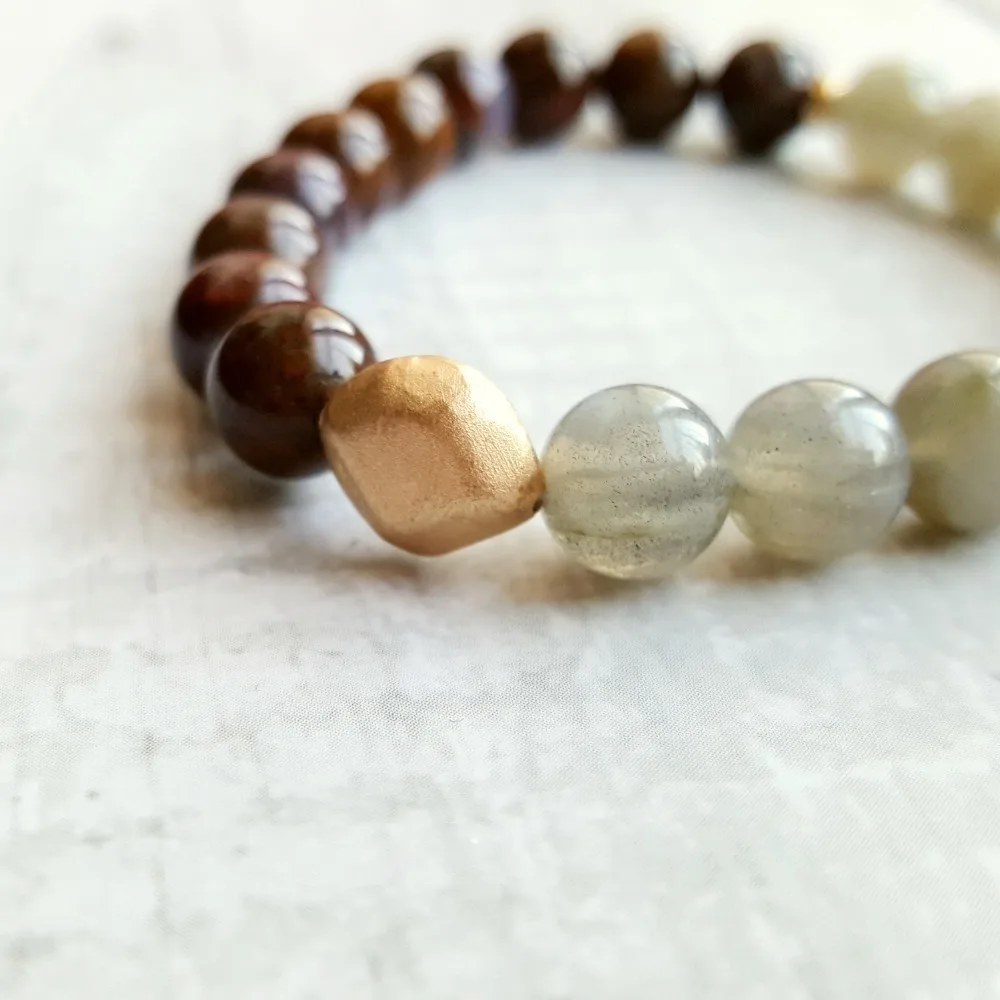 Lilly ювелирный браслет Лабрадорит Pietersite S925 золотой цвет Очаровательный Браслет Нежные ювелирные изделия для женщин или мужчин Прямая поставка