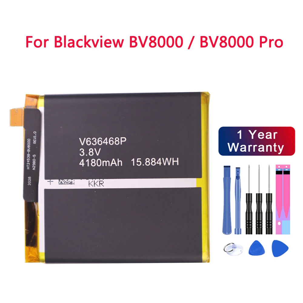 100% Оригинальный Blackview 4180 мА/ч V636468P BV 8000 Сменный аккумулятор для BV8000 / Pro