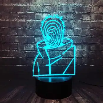 

Nightlight Desk Lamp Naruto toy Led Decoration Colorful Night Light Naruto Obito Uchiha In Mask Figure for Children Bedroom