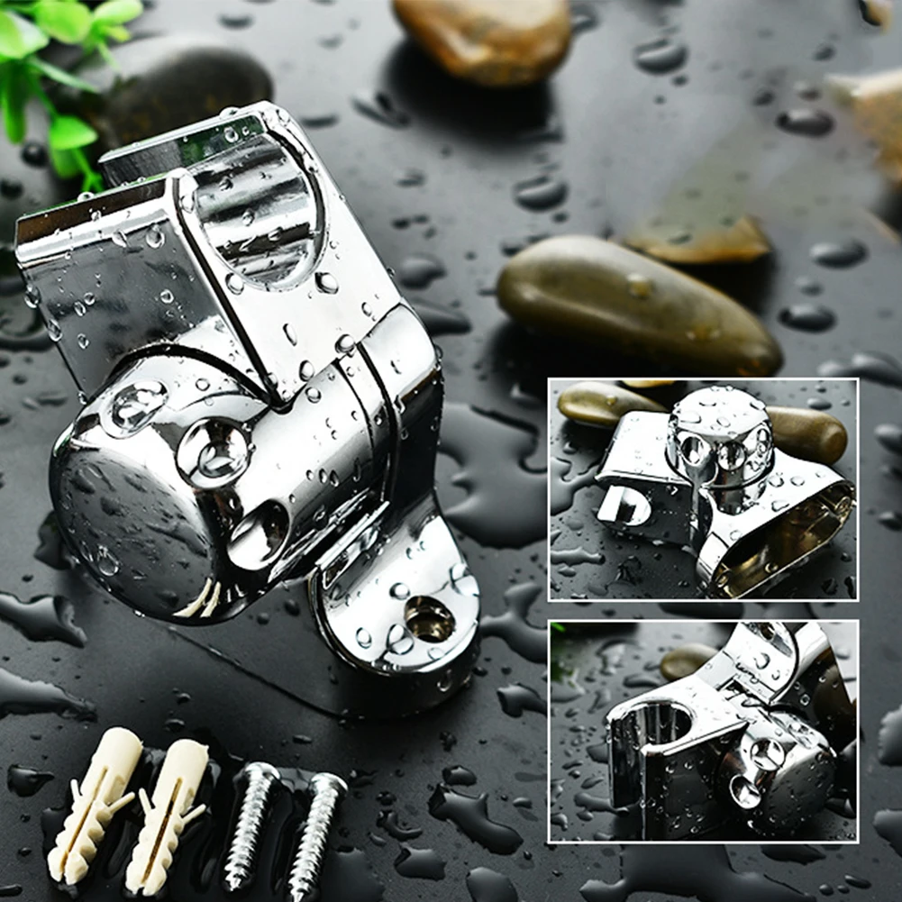 Silver Легко установить аксессуары стойки для душа Держатель для ванной комнаты регулируемые современные настенные Инструменты ABS бытовой кронштейн удар - Цвет: Silver