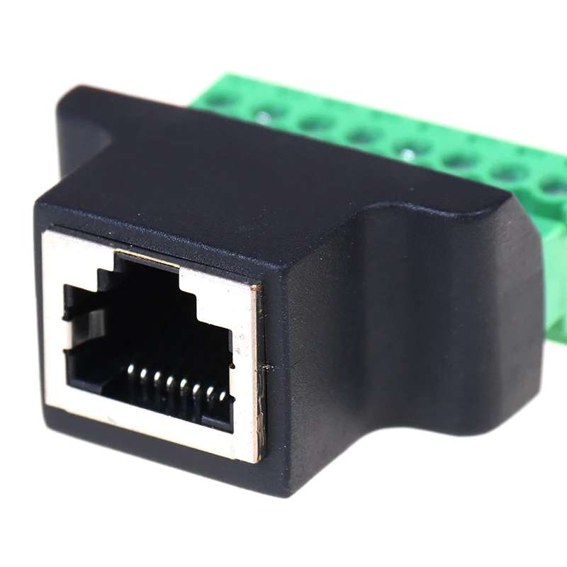 1 шт. Ethernet RJ45 Женский Винт Терминал 8 Pin CCTV цифровой адаптер DVR разъем