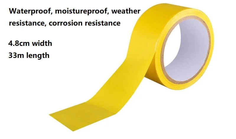 4,8 см* 33 м самоклеящаяся ПВХ черного, желтого цвета Предупреждение лента многоцветные предохранителем и универсальным питанием-от источника переменного или постоянного тока пол Скотч для монтажа светодиодных лампочек
