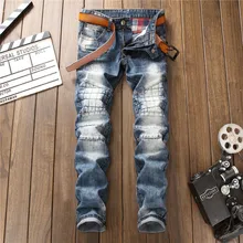 Джинсы, Homme, обтягивающие, джинсовые, Spijkerbroeken, Heren, байкерские, Стрейчевые штаны, облегающие брюки, теплые, Masculina Celana Pria Pantalones