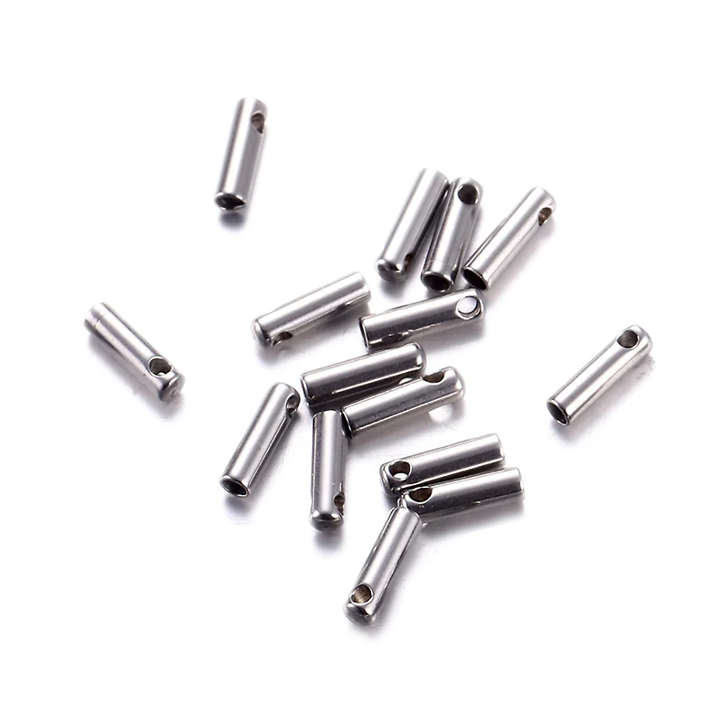 

50PCS/Lot Stainless Steel Cords Tail Chain End Cap For Jewelry DIY Making Bracelet Necklaces Accessories