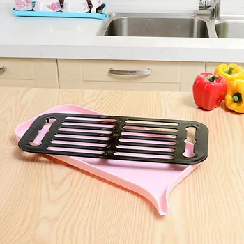 

Environmental Protection Water Filter Tray Fruit Vegetables Tableware Double Drain Rack Hollow Partition Removable Convenient