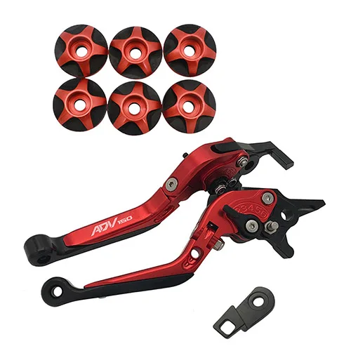 Red Red SEMSPEED adv 150 парковочные рычаги Рамка Болт слайдер Стенд Комплект для ADV150 ADV 150 мотоцикла с ЧПУ складной тормозные рычаги - Цвет: Red Red