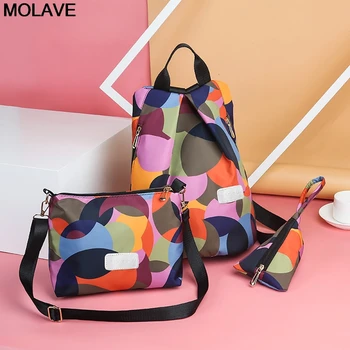 

MOLAVE Backpack Casual Oxford Cloth Zipper Backpack Womens Wild Travel Student Bag Soft Wearable Versatile Bag bolsa feminina AU
