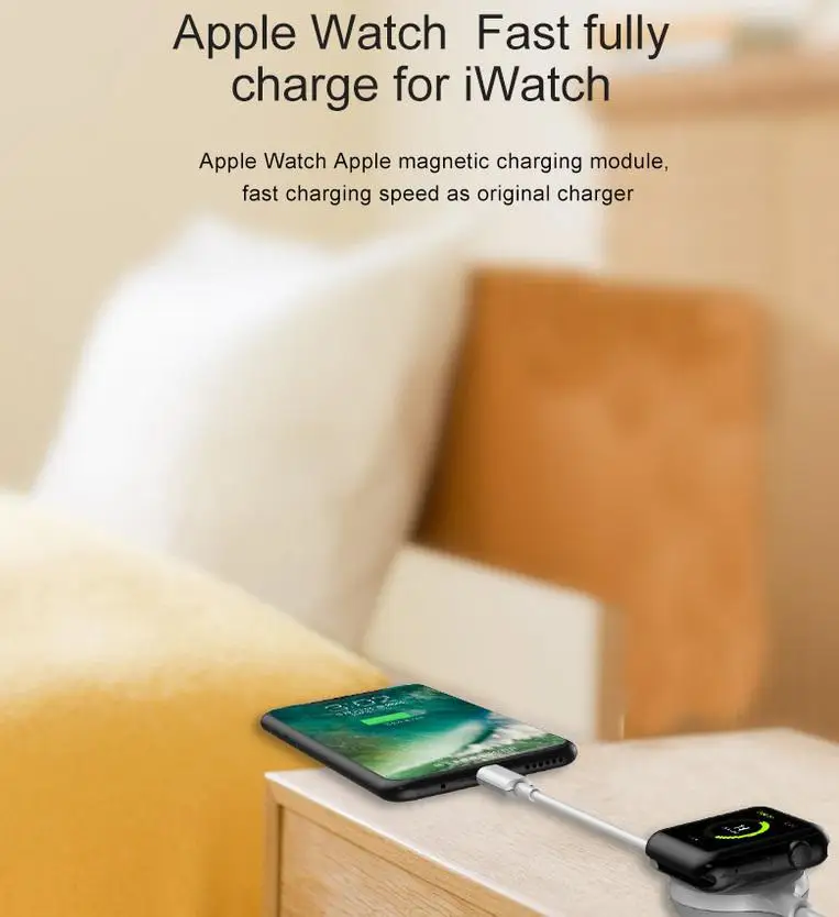 Портативное 3 в 1 зарядное устройство для IPhone зарядное устройство для Apple Watch Series 4/3/2/1/Беспроводная зарядка iPhone Series/iPad Air/airpods