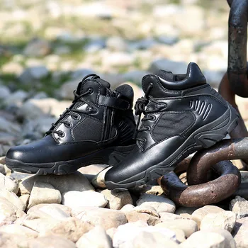 

Boots Winter Military leather boots for men Combat bot Infantry tactical boots askeri bot army army shoes erkek ayakkabi 2020