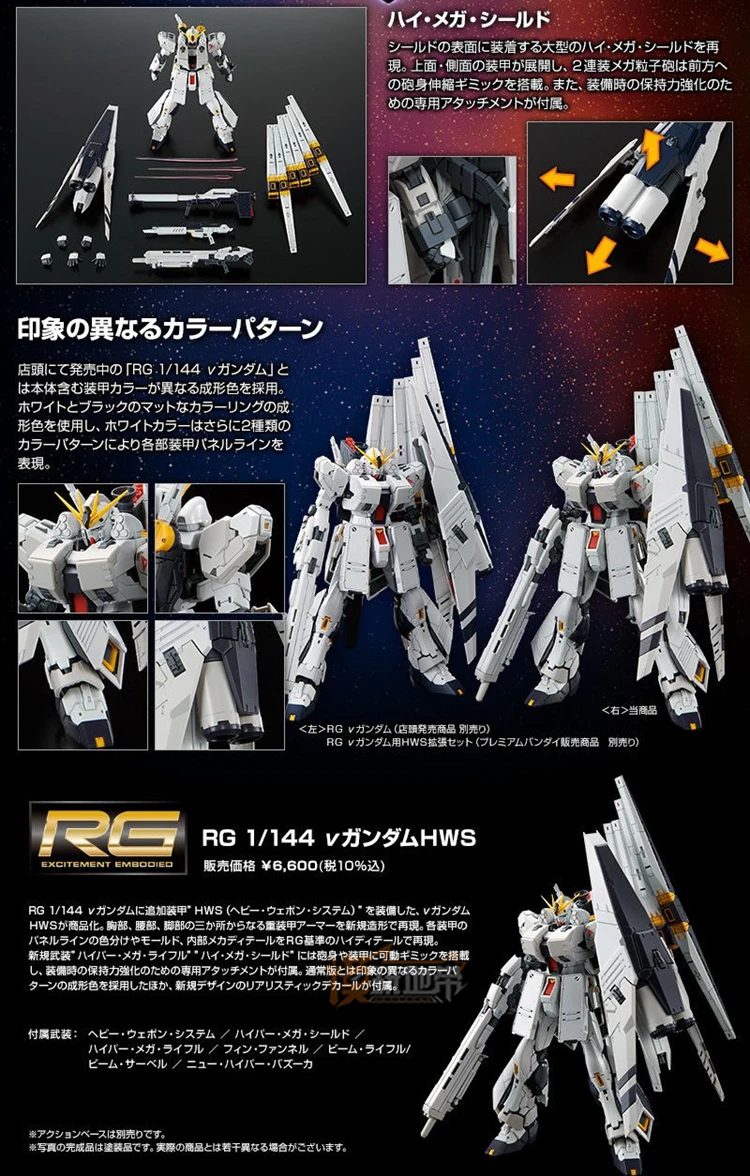 Bandai Pb Gundam Model Rg 1 144 Rx 93 V Nu Sazabi Gundam Hws Amuro Ray Cca Armor Unchained Mobile Suit Kids Toys Model Building Kits Aliexpress