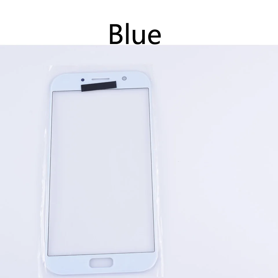 Blue-No tool A720 для Samsung Galaxy A7 A720 A720F SM-A720F/DS SM-A720F сенсорный экран передний внешний стеклянный сенсорный экран Замена объектива 5,7" - Цвет: Blue-No tool