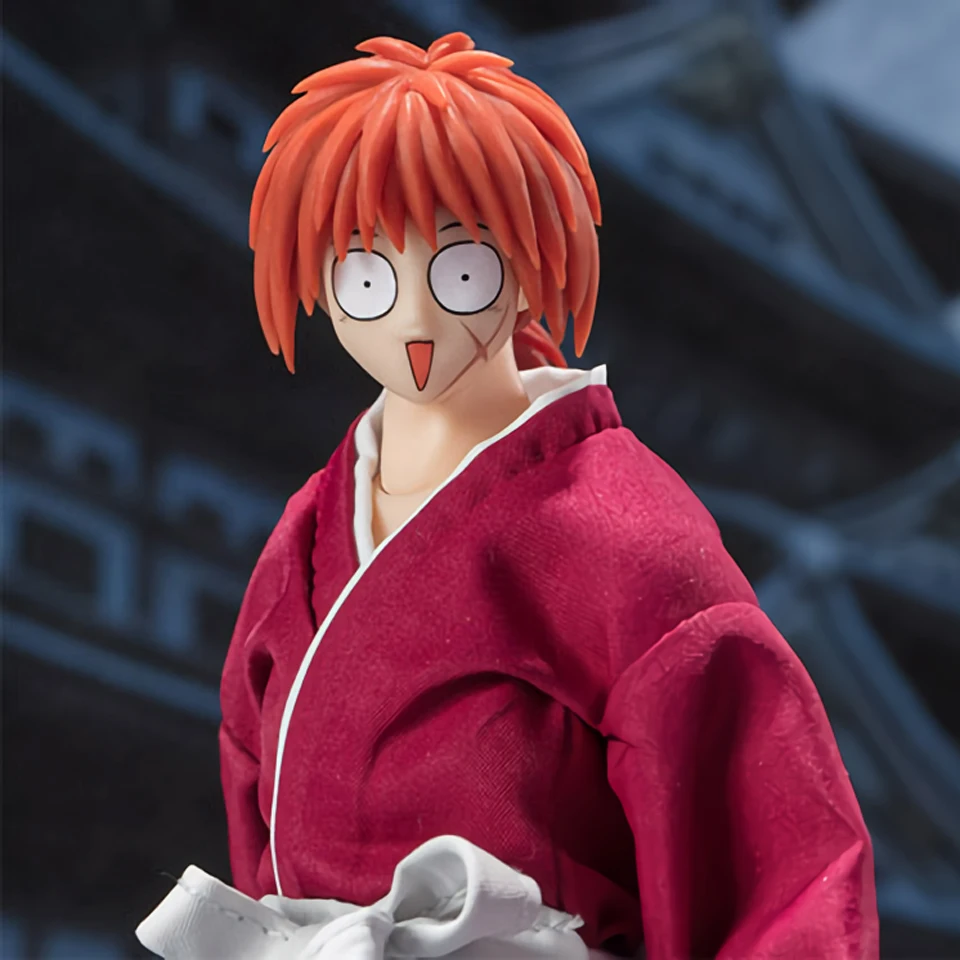 Tronzo GREAT TOYS Dasin Model Rurouni Kenshin HIMURA KENSHIN SHF GT Model Clothed Kenshin Movable PVC Action Figure Model Toys