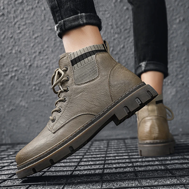 Мужские кожаные туфли на плоской подошве коричневые или черные Повседневные