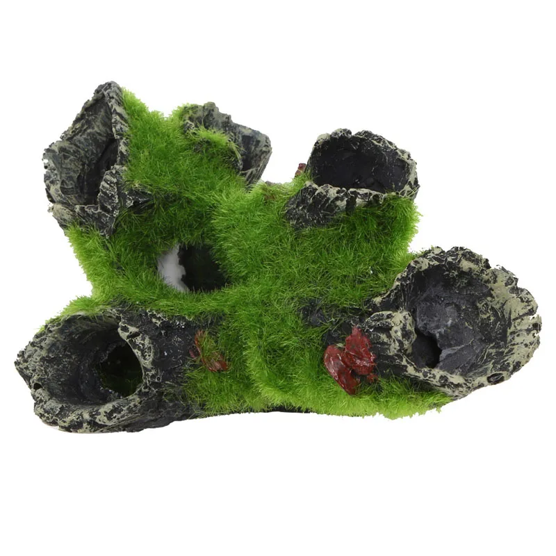 

Aquarium Mountain View Moss Tree House Resin Cave Fish Tank Ornament Decoration