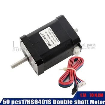 

50pcs 17HS6401S Double shaft 4-lead Stepper motor 1.8A 60MM length 42 motor for 3D printer NEMA 17