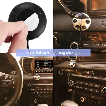 

Lovely Ladybug Shape Wireless Transmitter Receiver Car Kit Handsfree FM Modulator With LED Screen