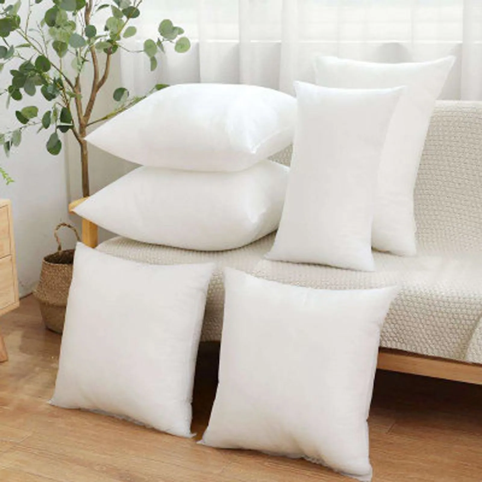 Cojín de relleno interior de algodón para el hogar, almohada central acolchada de lana para sofá y coche, suave, con núcleo