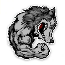 

Car Sticker Fashion Funny Muscle Wolf Decoration Cover Scratches for Audi A3 Chevrolet Opel Astra LADA Vinyl Decal