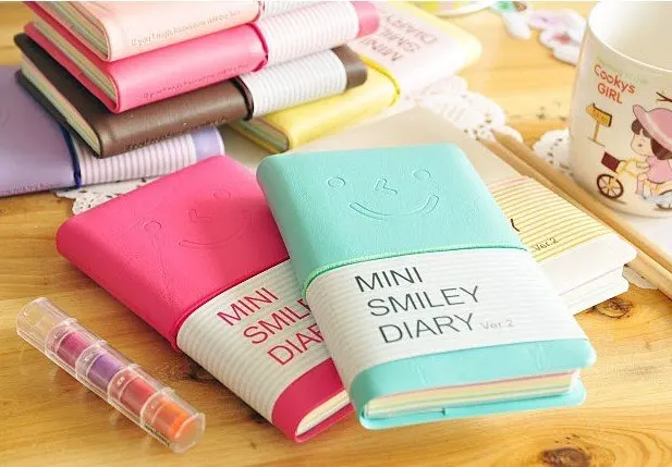 

1pack/lot Cute pop color Portable notebook Horizontal diary Stationery students