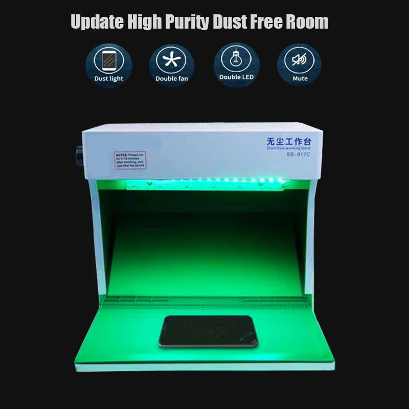  New Table Work Dust Free Room with Green Dust Checking Lamp for Mobile Phone Tablets Electronics Re