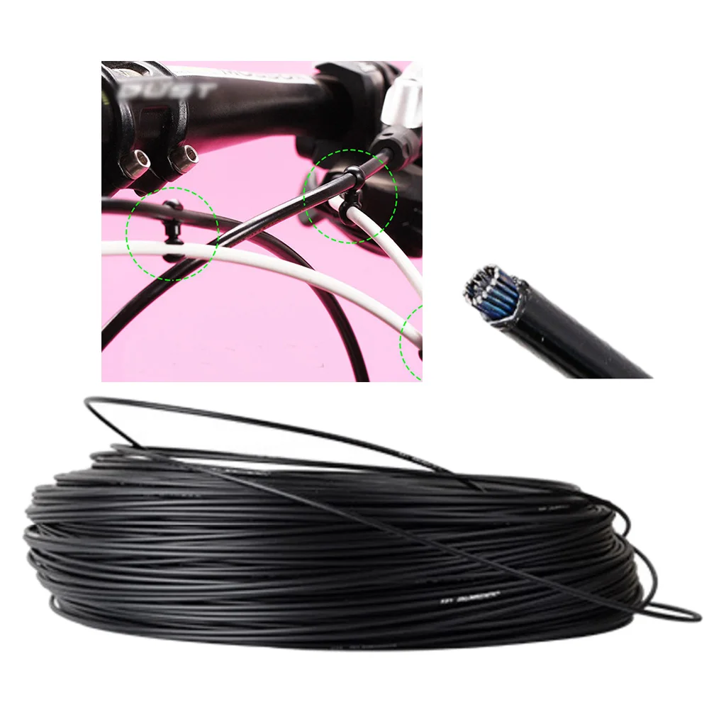 Universal Bike Cable Housing 5mx4/5mm Bicycle Shifter Derailleur V Brake Cables Outer Casing Protective Cover