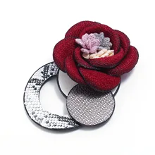 Винтажная брошь аксессуары розовый корсаж из искусственной кожи цветок ткань брошь Подсолнух Высший сорт