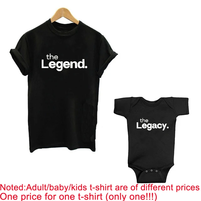 The Legend and Legacy Family Matching Clothes Tshirt Baby Bodysuit Family Look Father Son Family Clothes 4