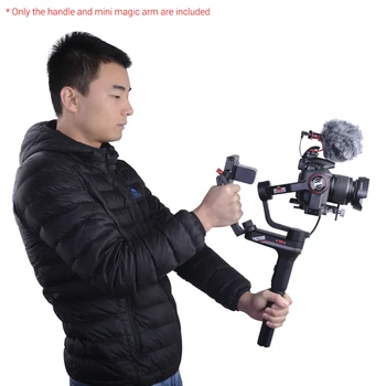 

Aluminum Alloy Gimbal Stabilizer Versatile Handle Hand Grip Extension Rod Holder with Mini Magic Arm for Zhiyun Weebill S Camera