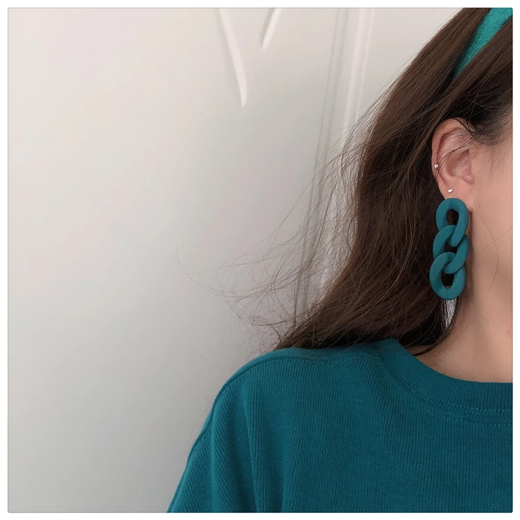 WYBU Super Beautiful Lake Blue Earrings Ins Popular Earrings for Women 2021 New Design Ear Drop Jewelry