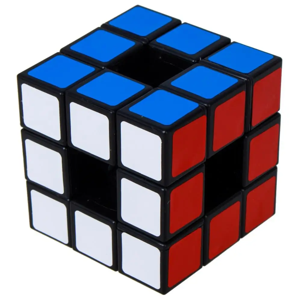 LanLan 3x3x3 пустотелый черный магический куб 3-слойный витой кубик странной формы Головоломка Куб развивающая игрушка для ребенка идеальный подарок