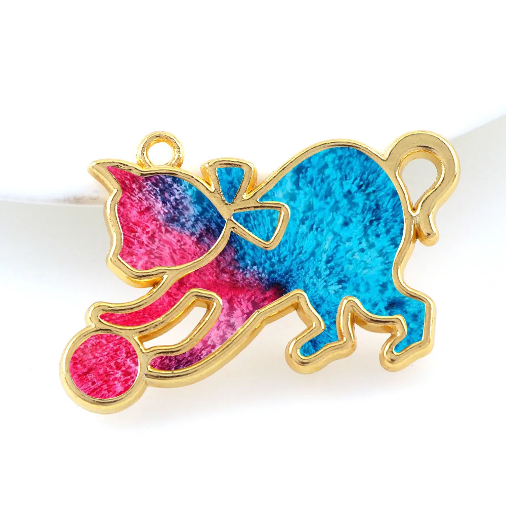 Mix-Gato-Coelho-de-Metal-Oco-de-ouro-KC-Cor-do-Ouro-DIY-Moldura-Pingente-De (1)