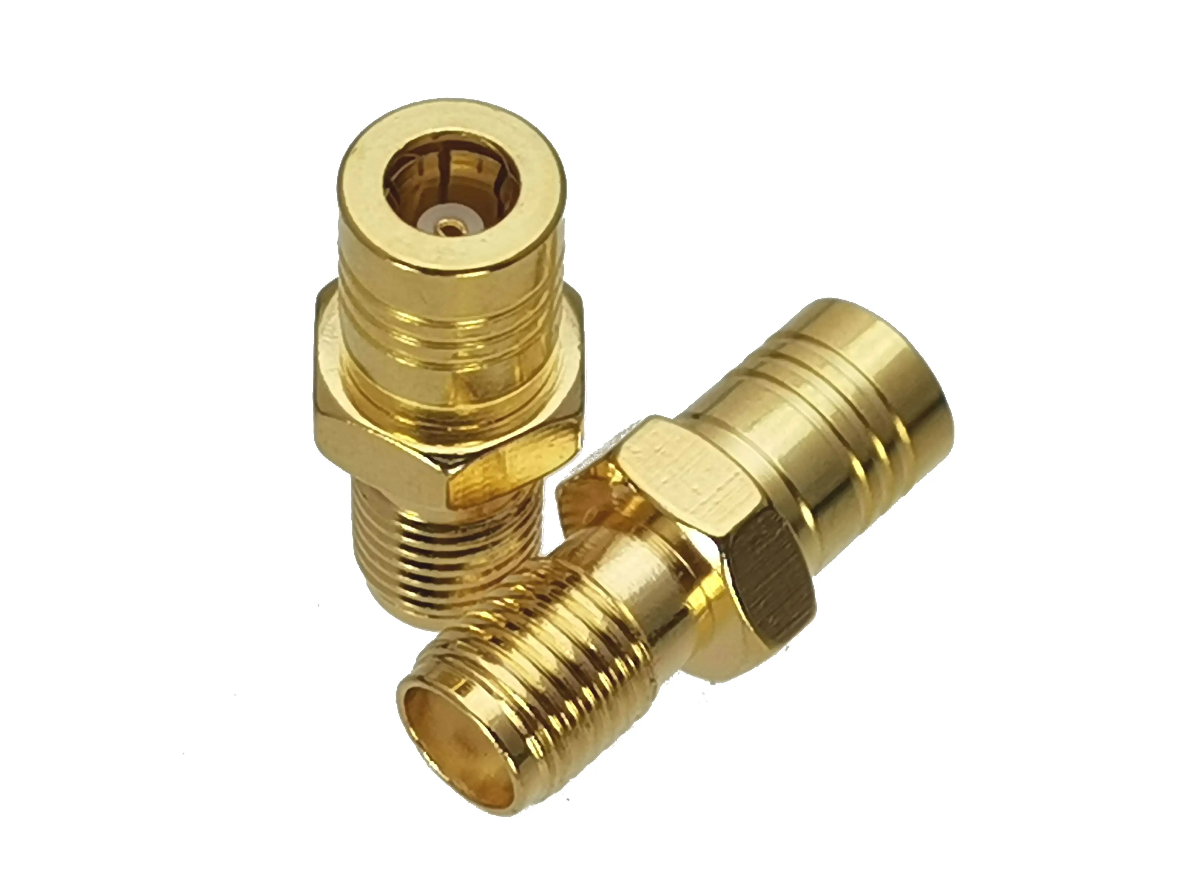 Adaptateur coaxial SMA-SMB droit 50ohm plaqué or - Lot de 1