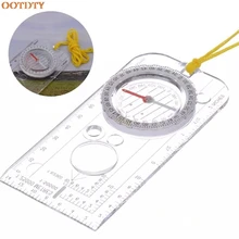 Многофункциональная линейка для рисования, профессиональная карта, весы для кемпинга, навигации, компас, угловая линейка с лупой
