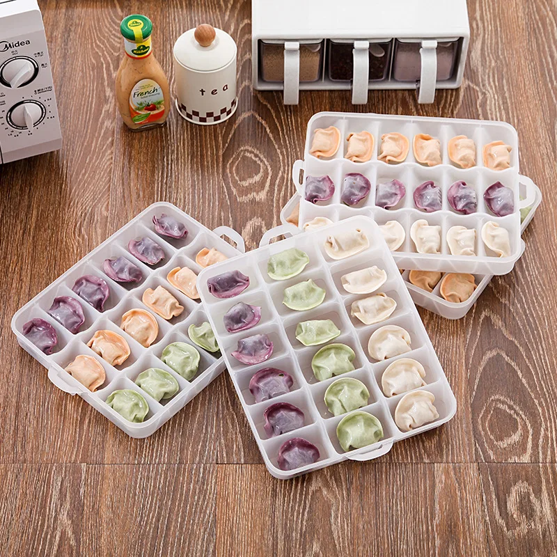 

Hand Dumplings Non-stick End Freshness Box Pp Refrigerator Storage Box Quick-frozen Wonton Dumplings Seperated Freshness Box Fiv