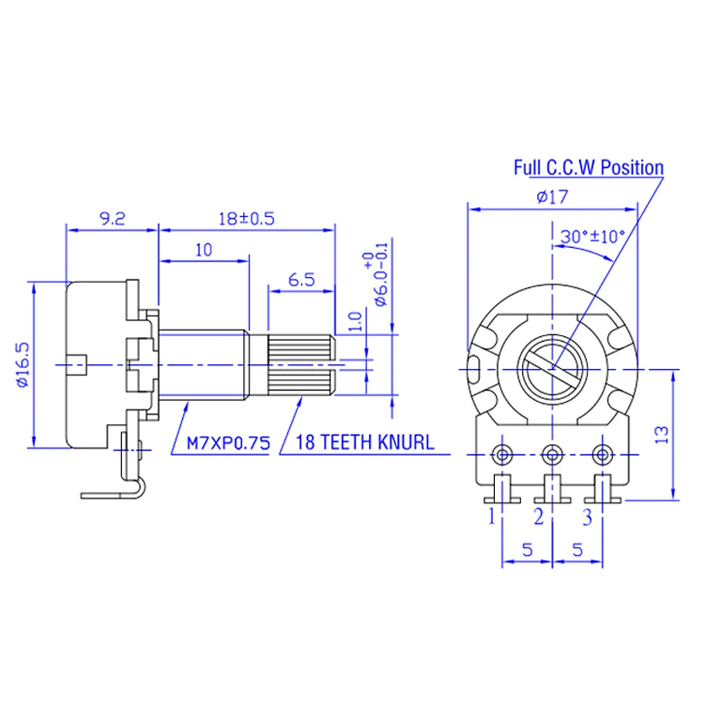 MagiDeal 25K Long Split Shaft Potentiometer Fine for Guitar or Bass | Спорт и развлечения
