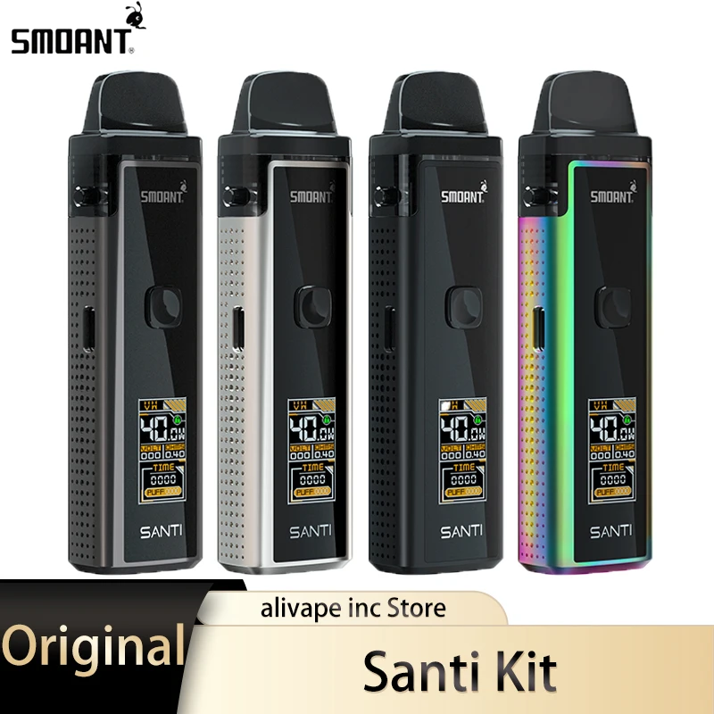 Оригинальный вейп-набор Smoant Santi Pod 40 Вт 1100 мАч встроенный аккумулятор электронная