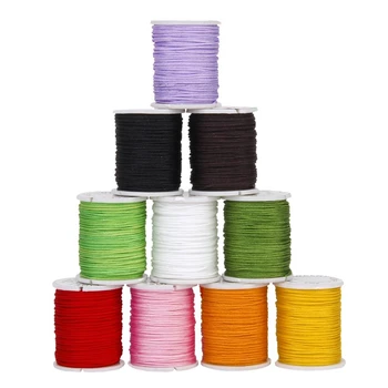 

10 rolls mixed colored nylon cord Embroidery Thread String 0.8mm DIY jewelery