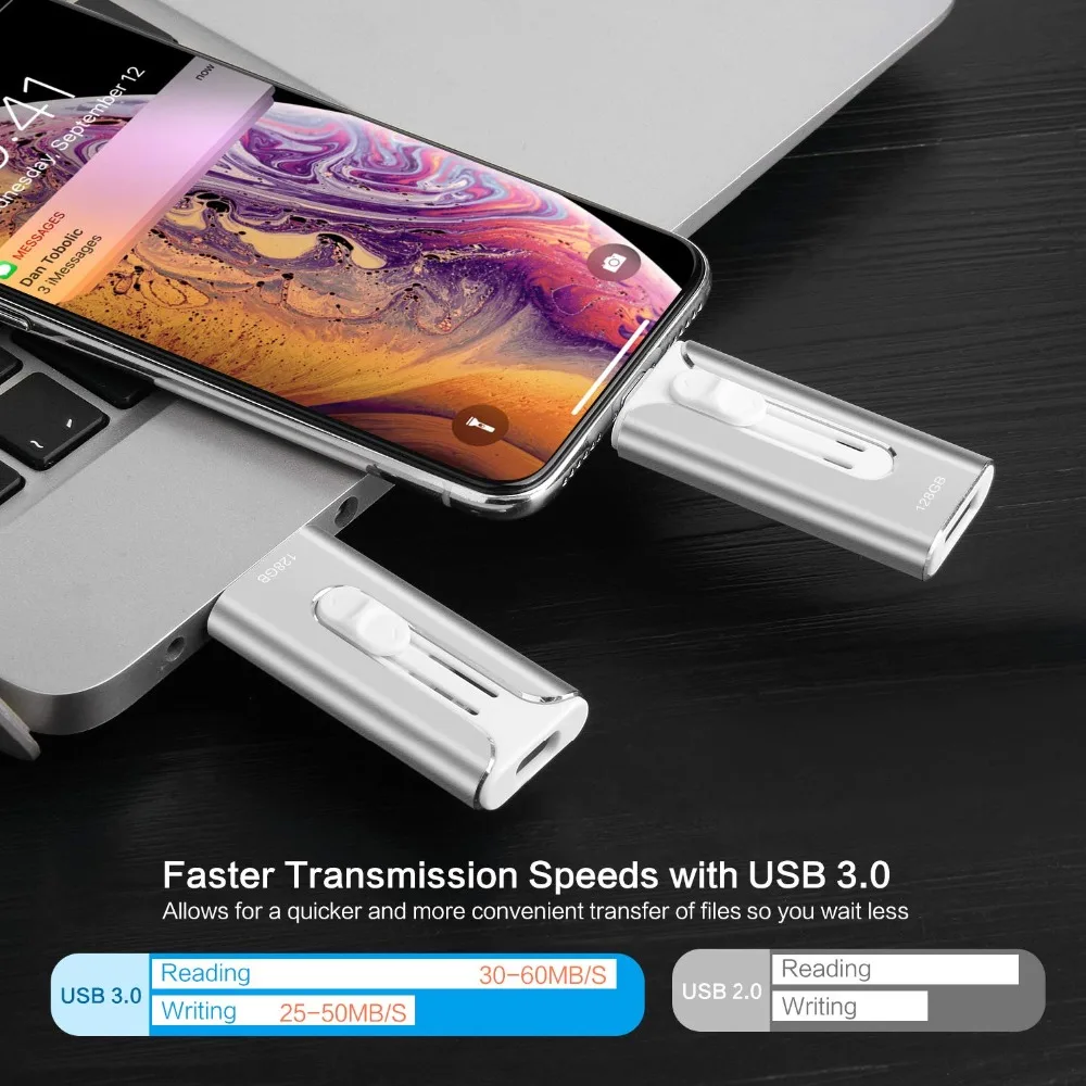 OTG USB флеш-накопитель Usb 3,0 флеш-накопитель для iPhone/iPAD/Android смартфонов/планшетов/ПК 8 ГБ 16 ГБ 32 ГБ 64 Гб 128 ГБ флешка