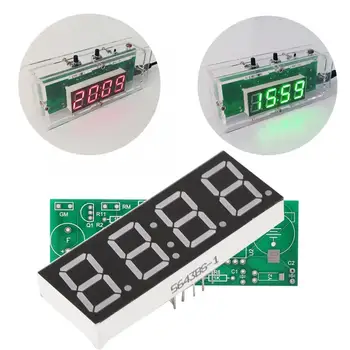 

Mini Red DIY Parts MCU Module Electronic Clock Circuit Board Kit with Shell Battery Electronic Clock Module