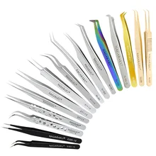 NAGARAKU, нержавеющая сталь, прямые изогнутые инструменты для ногтей, пинцет для наращивания ресниц, кусачки с острым зажимом, набор инструментов для макияжа
