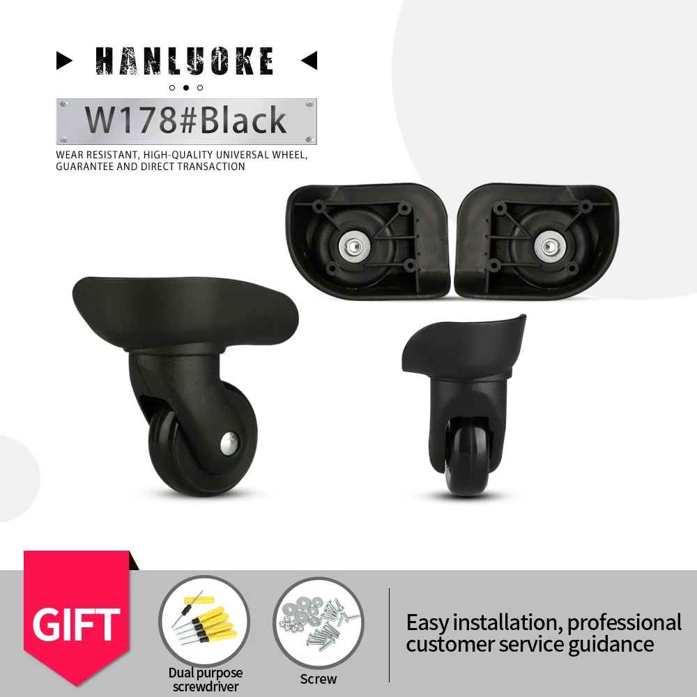 

Универсальные аксессуары для багажа HANLUOKE W178, колесная тележка, чемодан, колесо, колесо для самолета, износостойкий ремонт