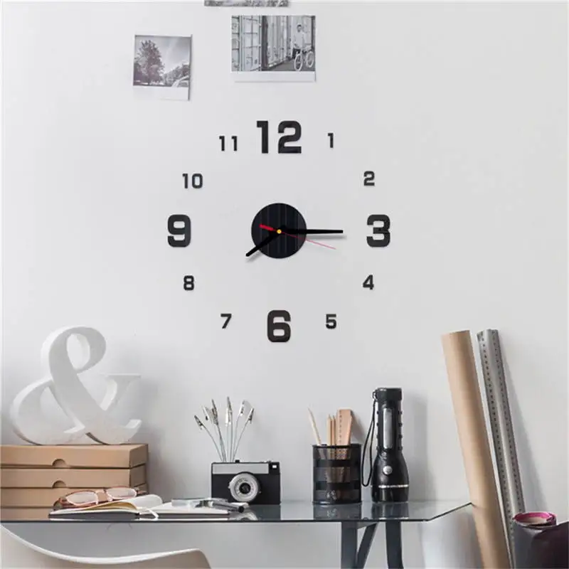 Настенные часы Reloj de pared изысканный 3D сделай сам римские цифры акриловая зеркальная настенная наклейка часы домашний декор настенные наклейки saat 661GZ10