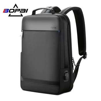 

BOPAI Business 15.6 Inch Laptop Backpack Men USB Charging Large Capacity Computer Bag Travel Waterproof Anti Theft Stylish