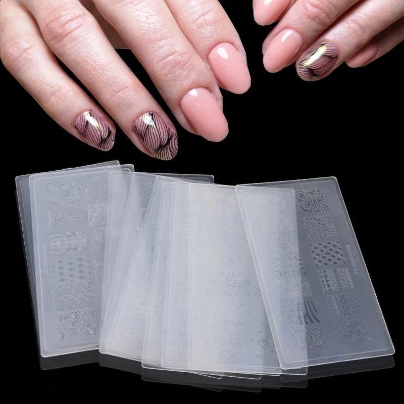 

Addfavor Nail Art Stamper Plates Flower Leaf Pattern Nail Stampping Template Image Plate Stencil Manicure Decoration Tools