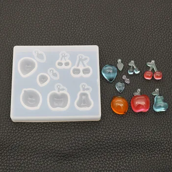 

Diamond fruits Silicone Mold for jewelry making Resin jewelry tool UV epoxy resin molds decorative crafts